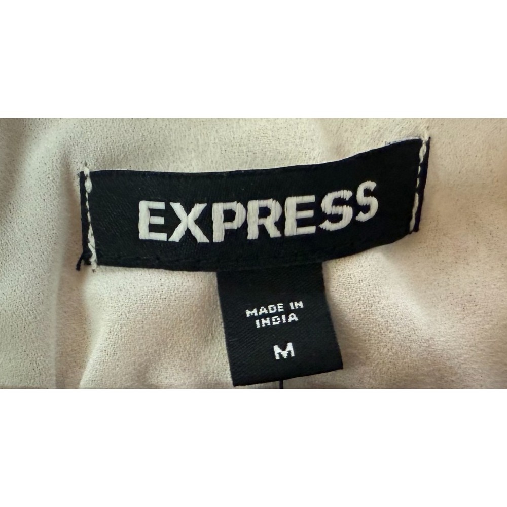 EXPRESS Printed Button‎ Front Tie Waist Midi Dress NWT Size M Peach Floral Print - Picture 10 of 12